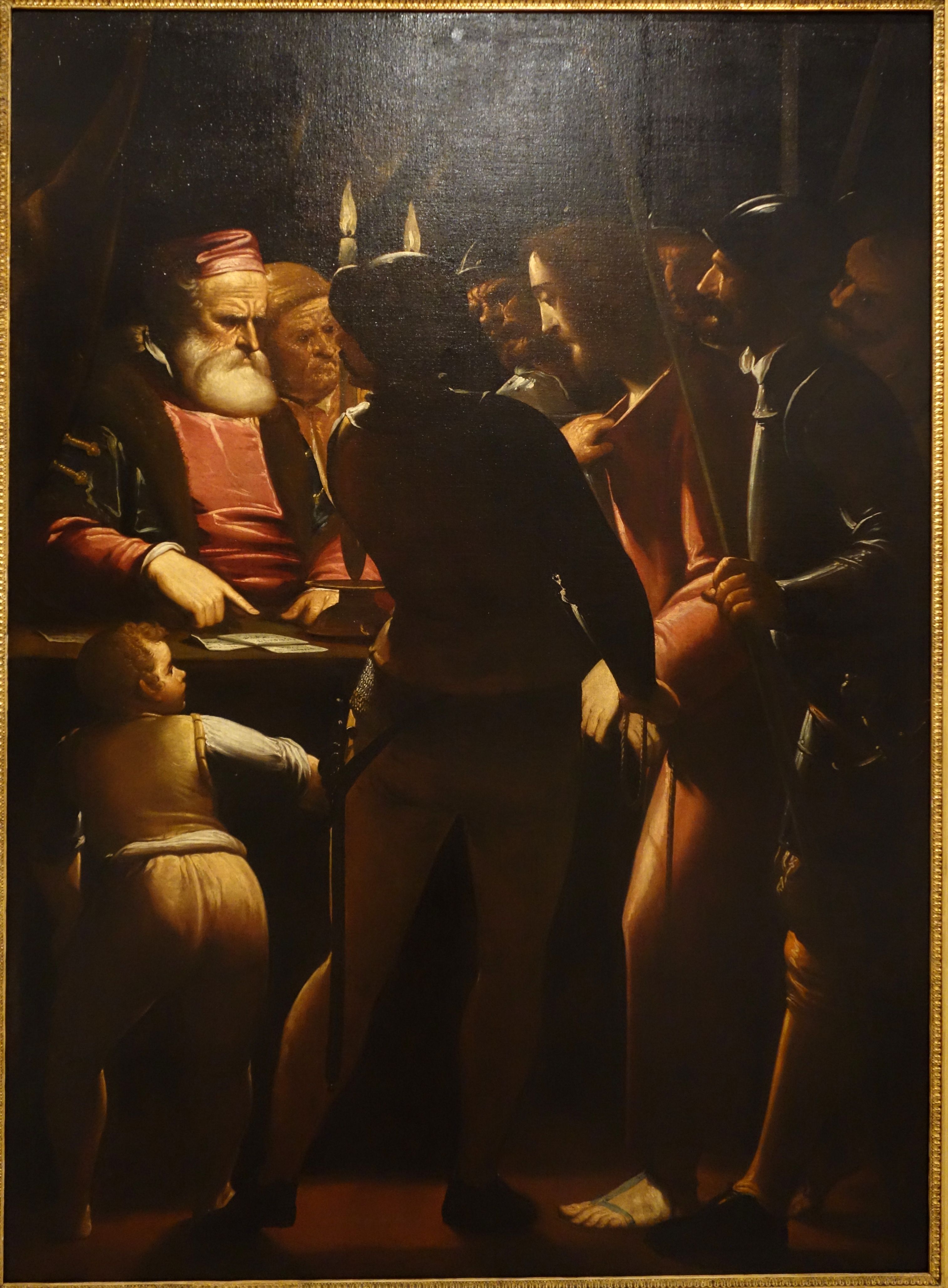 3026x4110 Luca Cambiaso (After 1570), Christ Before Caiaphas Old Master - Jesus Before Caiaphas Painting