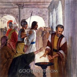 268x270 Pictures Of Jesus Trial - Jesus Before Caiaphas Painting