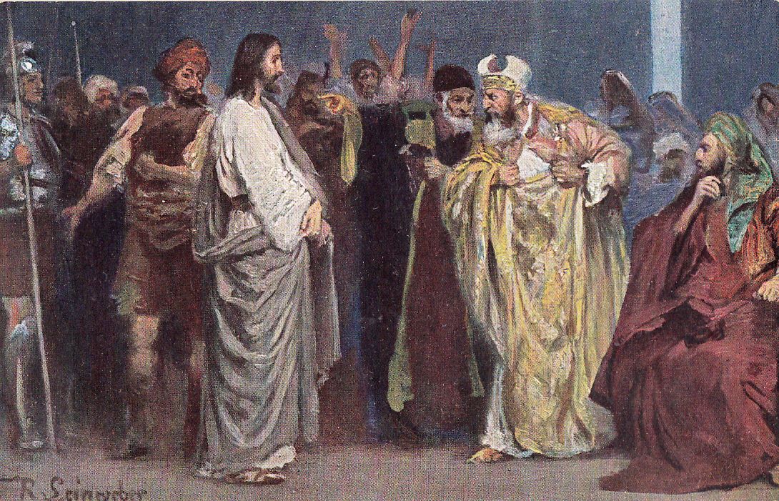 1090x701 Robert Leinweber, Jesus Before Caiaphas Art + Lord - Jesus Before Caiaphas Painting