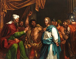 300x232 Sanhedrin Trial Of Jesus - Jesus Before Caiaphas Painting