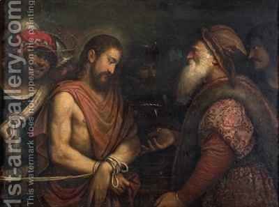 400x297 Christ Before Caiaphas Niccolo Frangipane Reproduction 1st Art - Jesus Before Caiaphas Painting