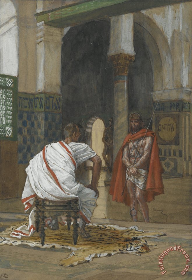 659x960 Tissot Jesus Before Pilate Painting - Jesus Before Pilate Painting