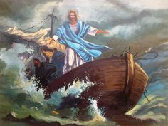 236x177 Jesus Stills The Storm ~alpha Omega~ Storms - Jesus Calms The Storm Painting