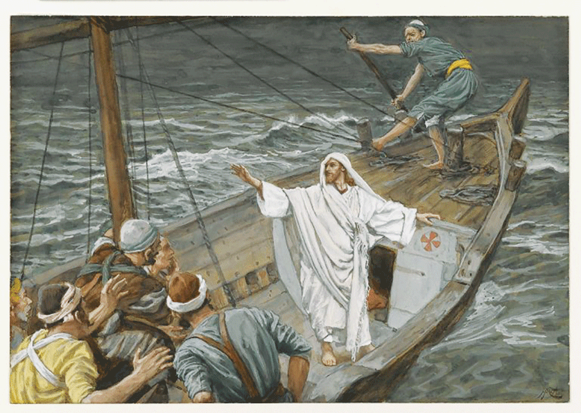 838x597 Master Of The Seas Who Calms The Waters - Jesus Calms The Storm Painting