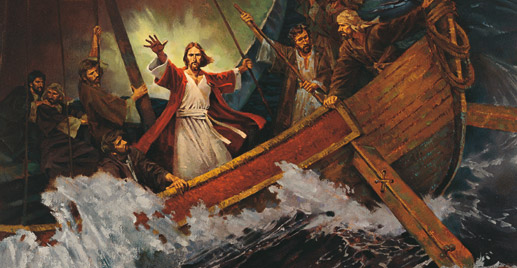 517x268 Overcoming Anxiety And Fear Through The Gospel Of Jesus Christ - Jesus Calms The Storm Painting