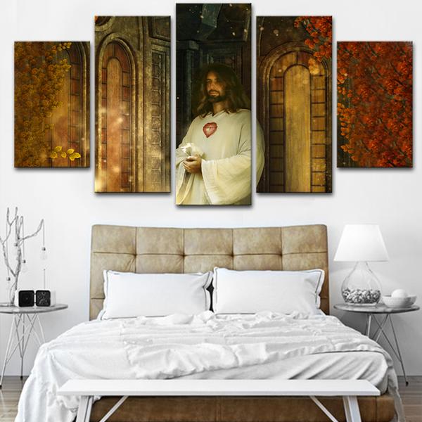 600x600 Jes Only Jesus Canvas Painting Wozoro - Jesus Canvas Painting
