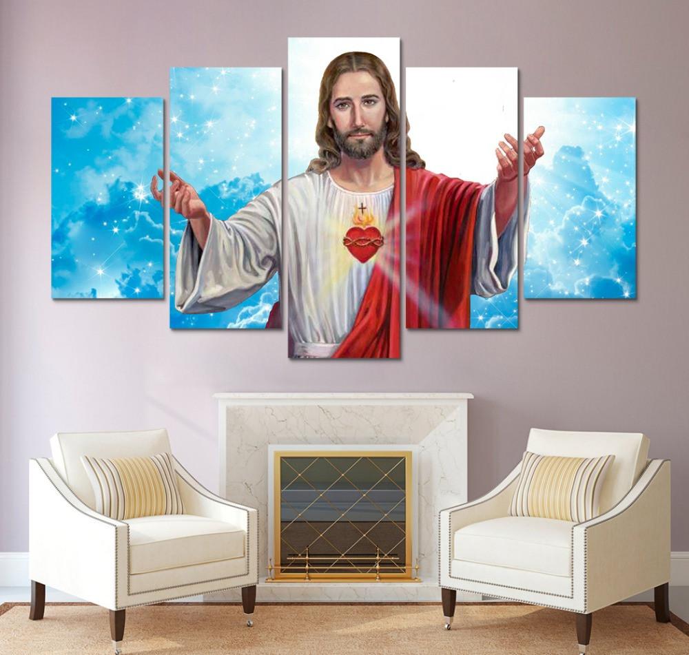 1000x951 Limited Edition Jesus Christ Grace 5 Piece Canvas Painting - Jesus Canvas Painting