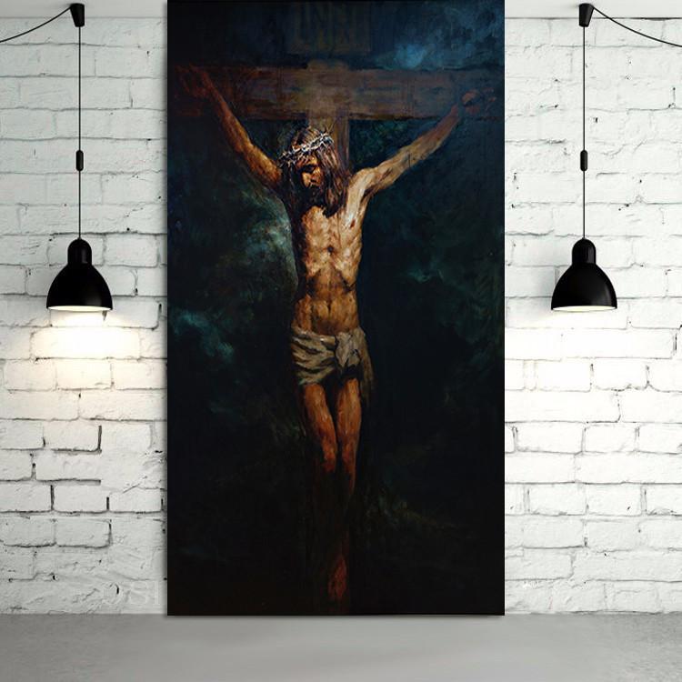 750x750 Limited Edition Jesus Cross Canvas Painting - Jesus Canvas Painting