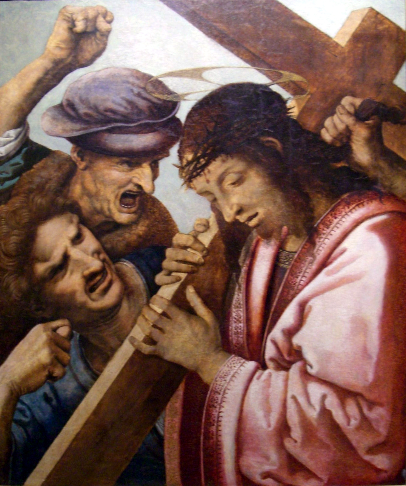 1360x1626 Filechrist Carrying The Cross (Cropped).jpg - Jesus Carrying Cross Painting