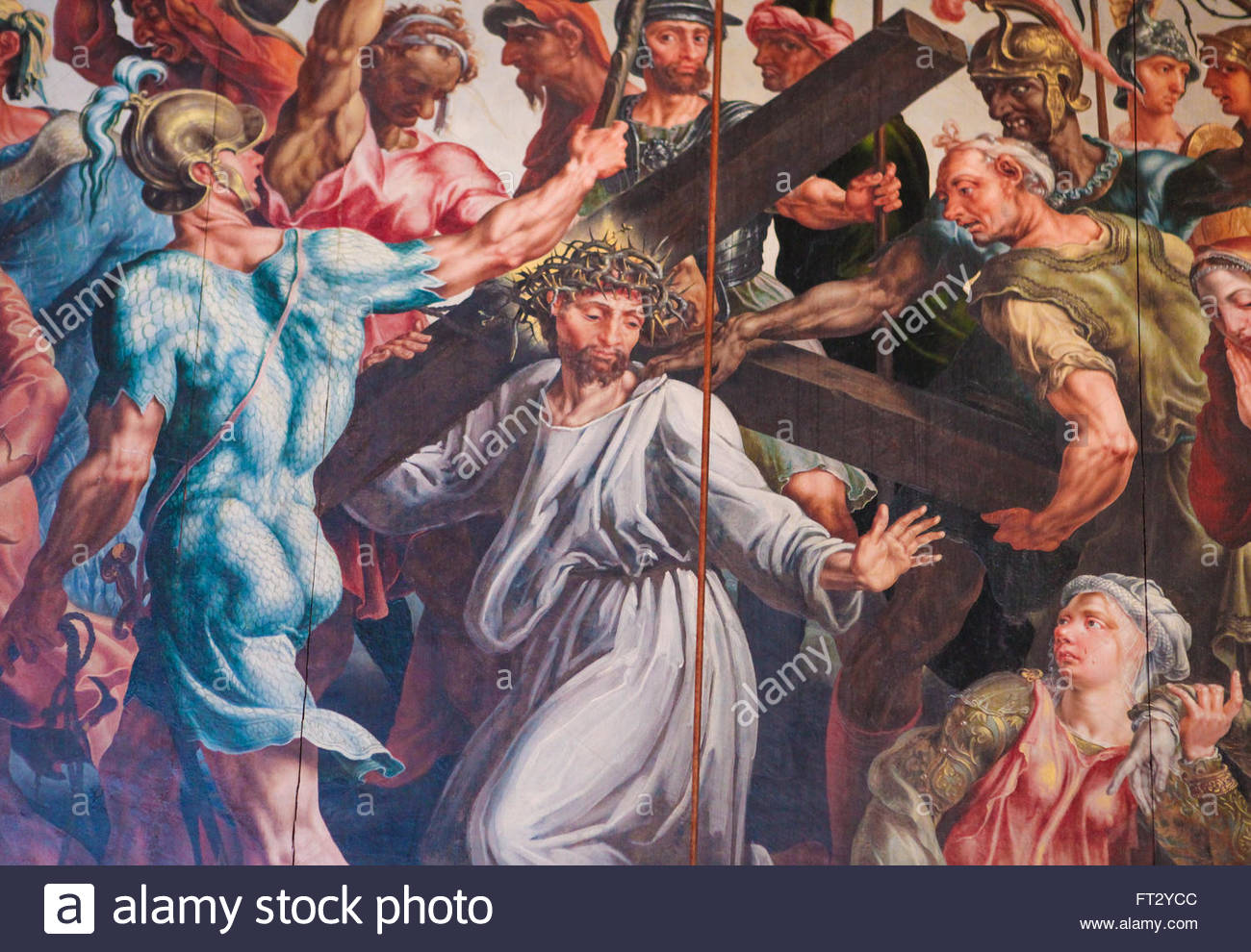 1300x990 Jesus Carrying The Cross On The Via Dolorosa - Jesus Carrying Cross Painting