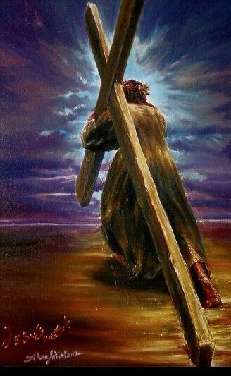 Jesus Carrying The Cross Painting At PaintingValleycom | Explore