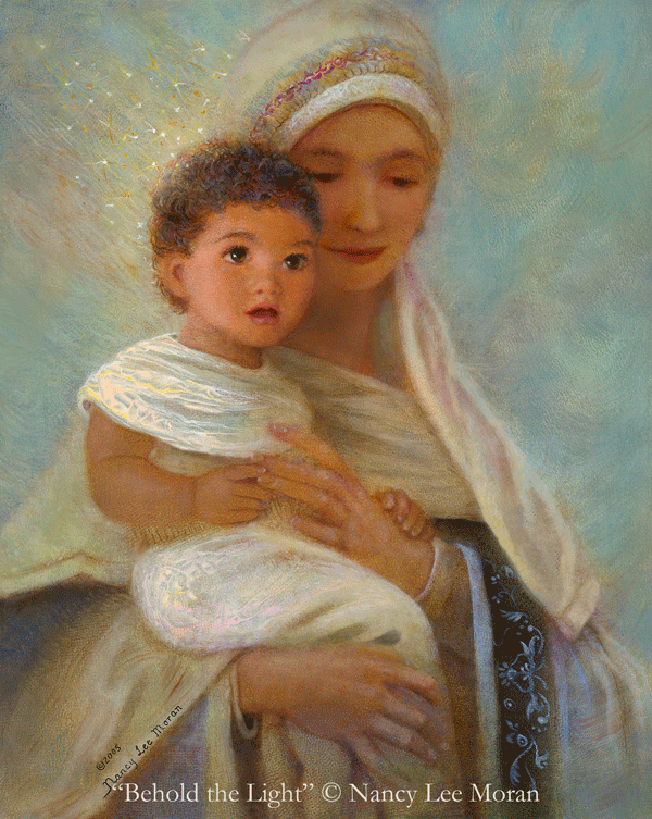 600x753 Oil Art And Prints Of Madonna And Child, Behold The Light, Mary - Jesus Child Painting
