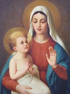 225x300 Oil Painting Mother Amp Child Madonna Mary Amp Jesus By Artist Joseph - Jesus Child Painting