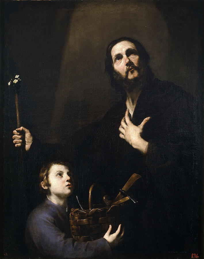 709x900 St Joseph And The Jesus Child Painting By Jusepe De Ribera - Jesus Child Painting