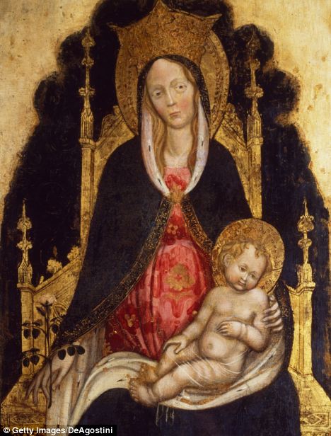 468x616 Wood You Believe It! Image Of The Virgin Mary And Baby Jesus Found - Jesus Child Painting