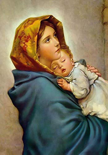 349x500 Virgin Mary And Child Jesus Poster Print 12x18 Madonna - Jesus Child Painting