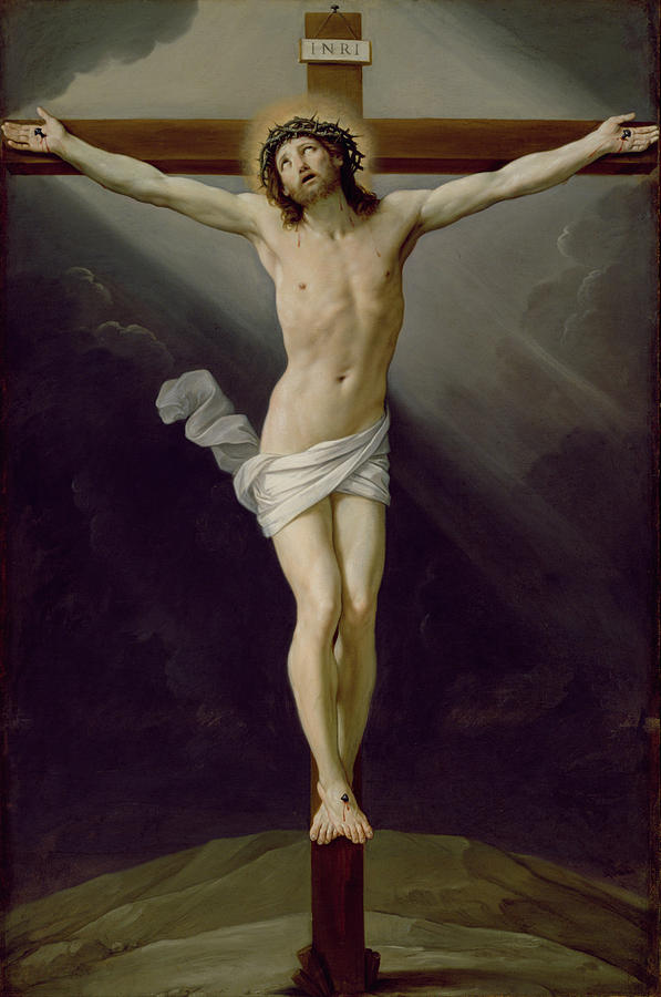 597x900 Christ On The Cross Painting By Guido Reni - Jesus Christ On The Cross Painting