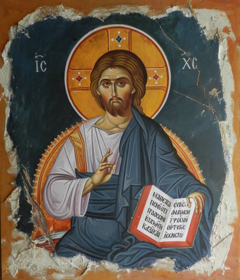 770x899 Saatchi Art Jesus Christ ( Fresco) Painting By Artan Kola - Jesus Christ Painting