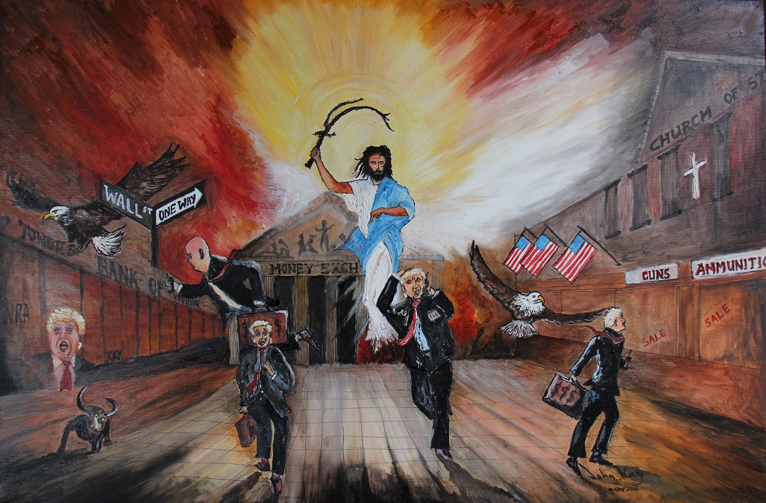 1080x709 John Koshy Jesus Cleansing The Temple Amp The End Times - Jesus Cleanses The Temple Painting