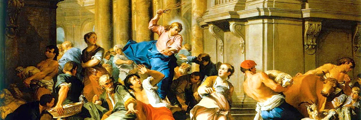1200x400 The Problem Of The Jewish Messiah And The Temple - Jesus Cleanses The Temple Painting