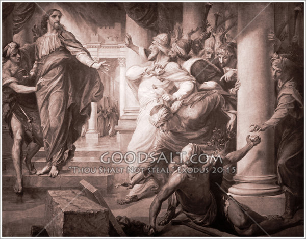 600x469 Jesus Cleanses The Temple - Jesus Cleansing The Temple Painting
