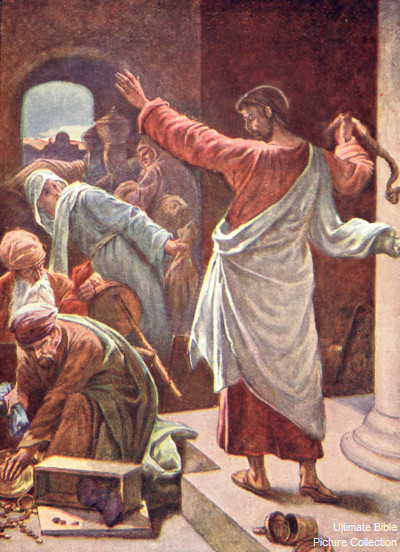 Jesus Cleansing The Temple Painting at PaintingValley.com | Explore ...