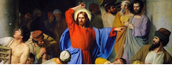 600x235 Podcast 300 The Cleansing Of Your Temple - Jesus Cleansing The Temple Painting