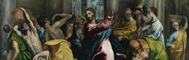 649x208 Cleanses The Temple Painting The Gospel - Jesus Cleansing The Temple Painting