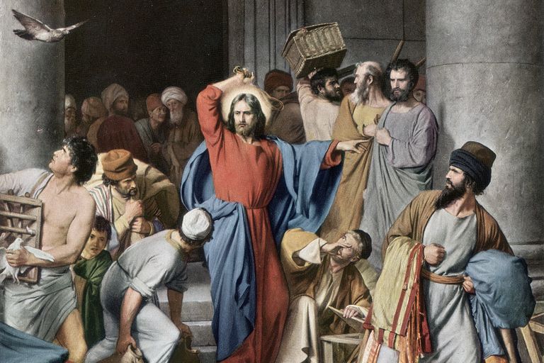 768x512 Holy Week Timeline Monday Jesus Clears The Temple - Jesus Clears The Temple Painting