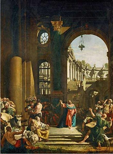 439x600 Jesus Cleansing The Temple, 1773 - Jesus Clears The Temple Painting