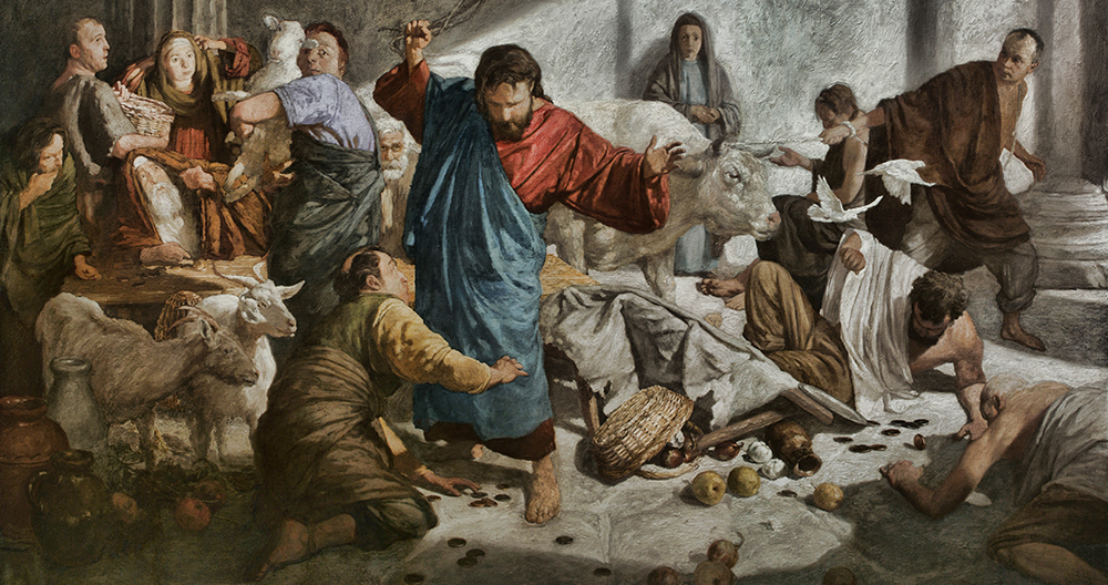 1000x528 John 213 25 Cleansing The Temple - Jesus Clears The Temple Painting