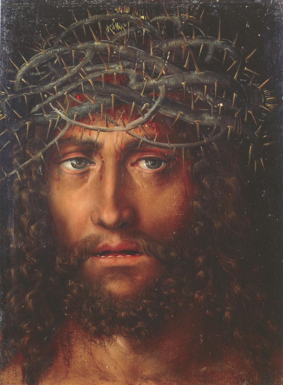 1102x1500 Epph Cranach's Christ's Head With Crown Of Thorns (C.1520 25) - Jesus Crown Of Thorns Painting