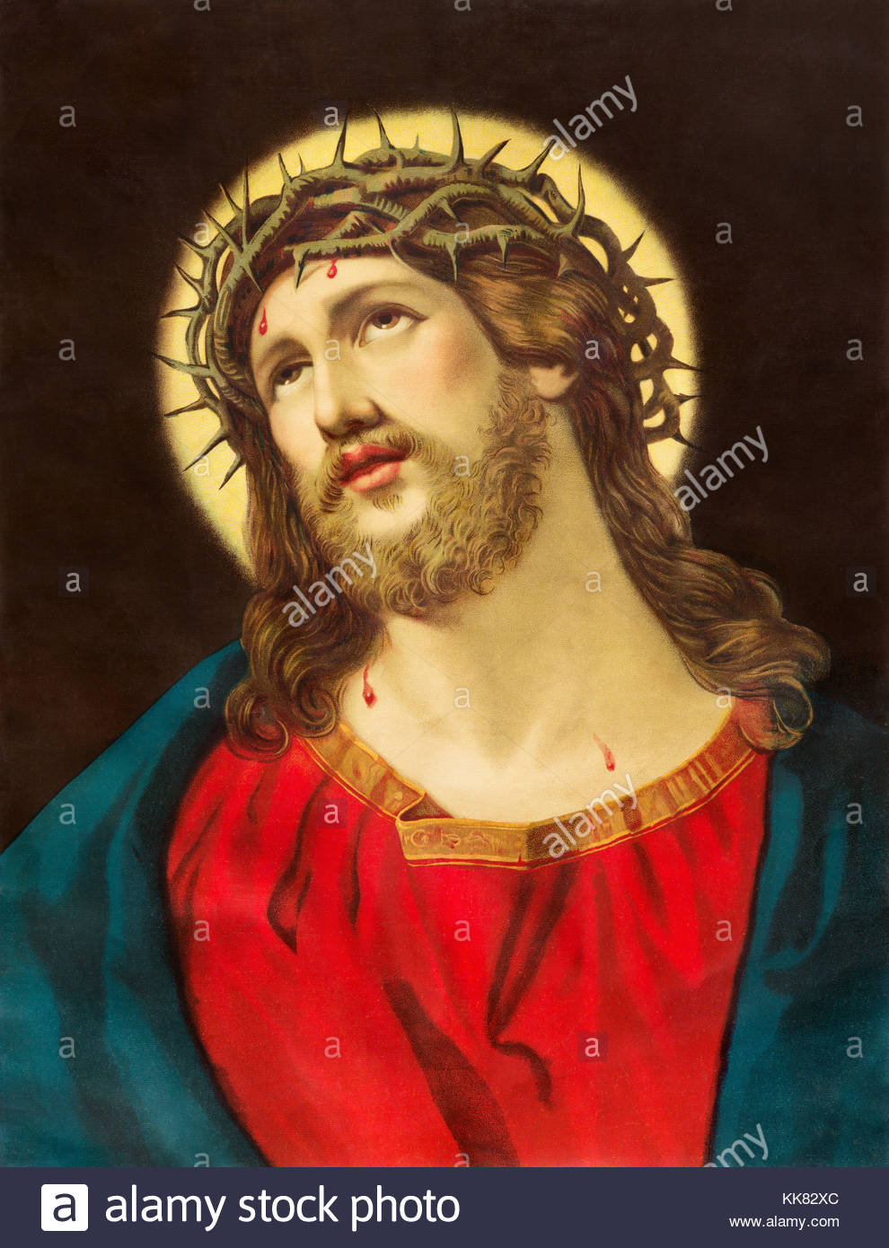 990x1390 Jesus Christ With The Crown Of Thorns Stock Photos Amp Jesus Christ - Jesus Crown Of Thorns Painting