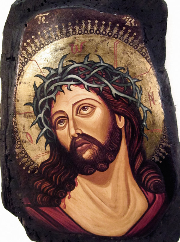 Jesus Crown Of Thorns Painting At PaintingValley.com | Explore ...