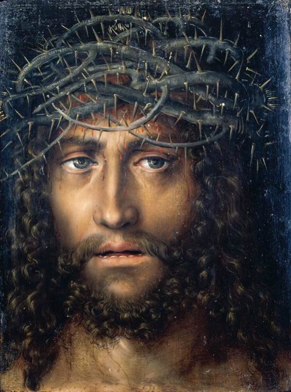 599x806 Lucas Cranach The Elder Christ Crowned With Thorns - Jesus Crown Of Thorns Painting