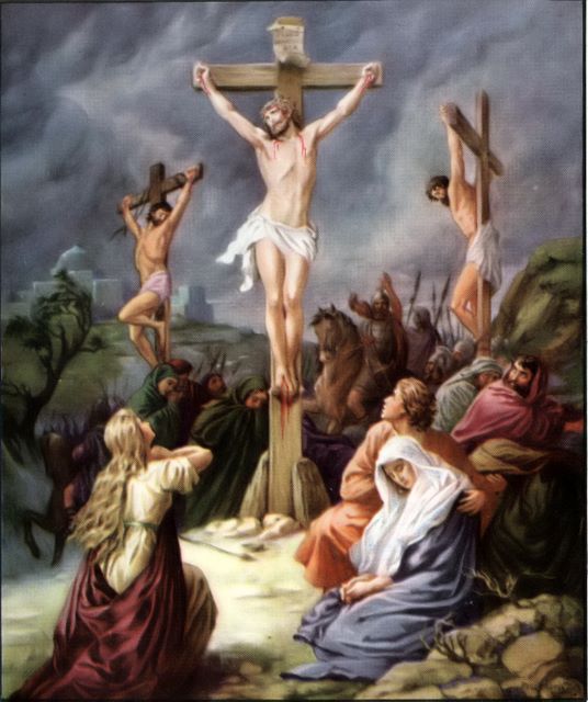 536x640 The Crucifixion Children's Church - Jesus Death Painting