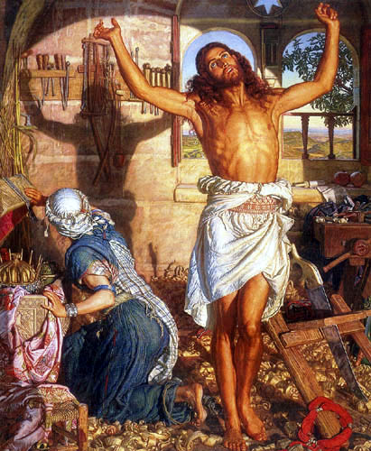 411x500 Why Jesus Came Shadow Of Painting By William Holmes - Jesus Death Painting