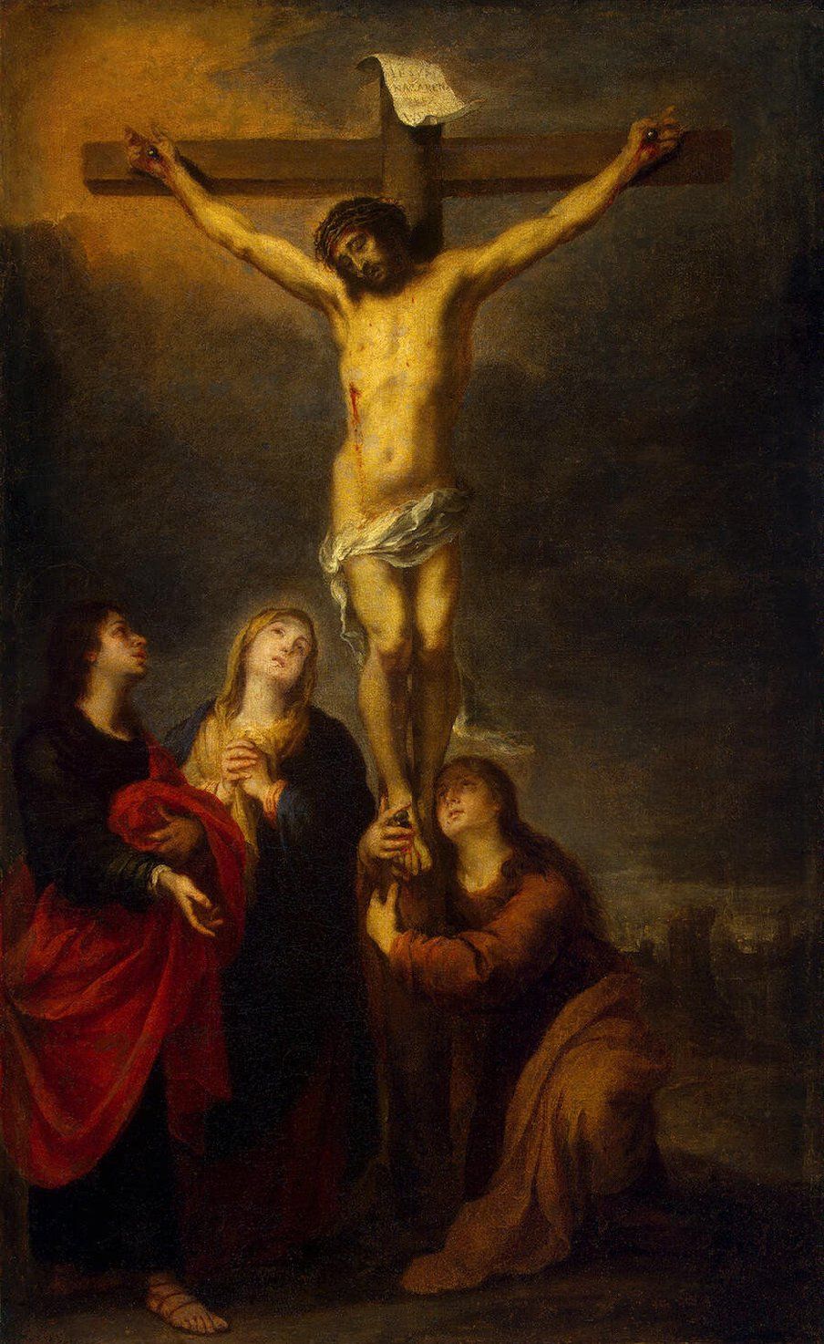904x1474 Crucifixion Painting By Murillo Bartolome Esteban Guera Otero 40 - Jesus Death Painting