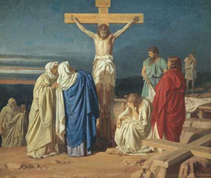 418x352 The Fifth Prayer To The Sorrowful Mother Jesus Dies On The Cross - Jesus Dying On The Cross Painting