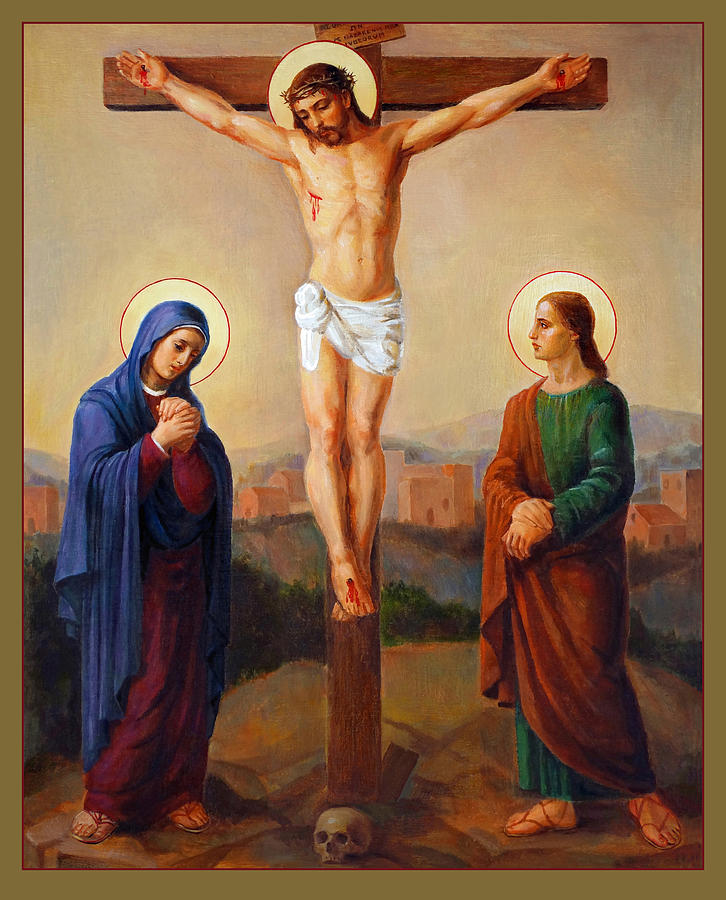 726x900 Via Dolorosa - Jesus Dying On The Cross Painting