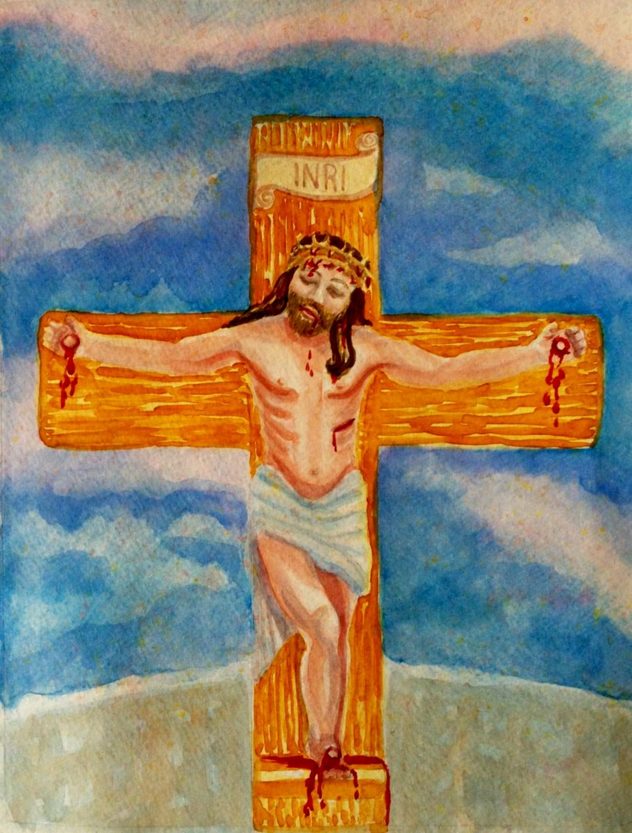 910x1200 Jesus - Jesus Dying On The Cross Painting