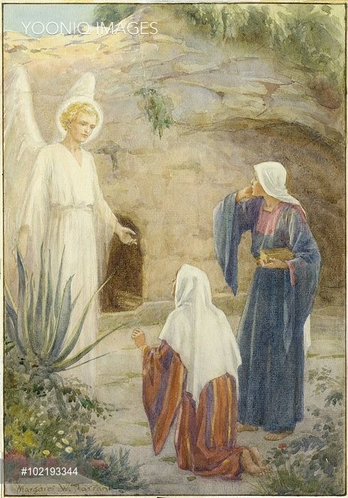 489x700 He Is Not Here, He Is Risen' - Jesus Empty Tomb Painting