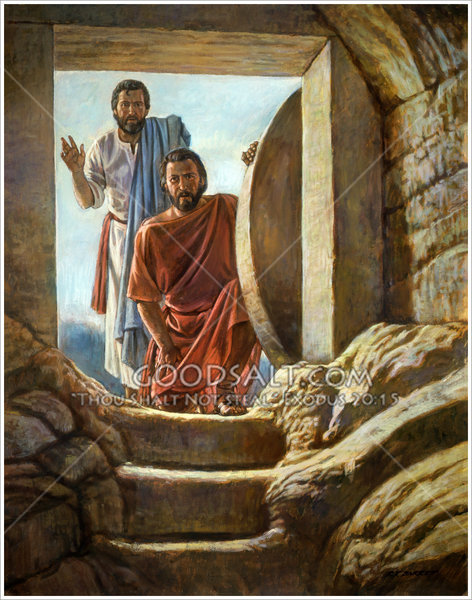 Jesus Empty Tomb Painting at PaintingValley.com | Explore collection of ...