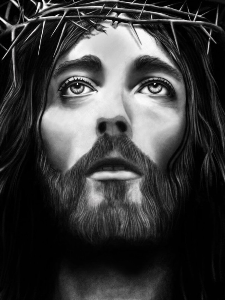750x1000 Jesus Portrait Drawing Painting Services - Jesus Face Painting