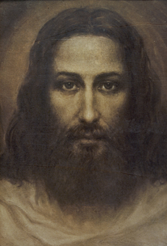 326x480 Ariel Agemian's Christ Painting Based On The Shroud Of Turin - Jesus Face Painting