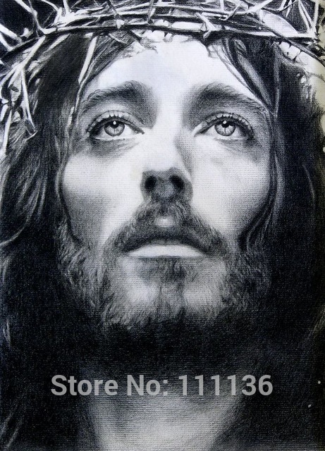 461x640 Free Shipping Handmade High Quality Classic Religion Oil Painting - Jesus Face Painting