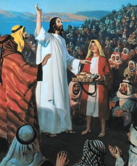 Jesus Feeds 5000 Painting at PaintingValley.com | Explore collection of