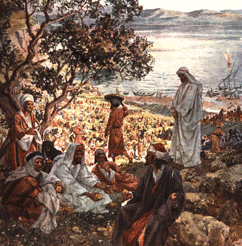 472x480 Jesus Feeding 5000 2 - Jesus Feeds 5000 Painting