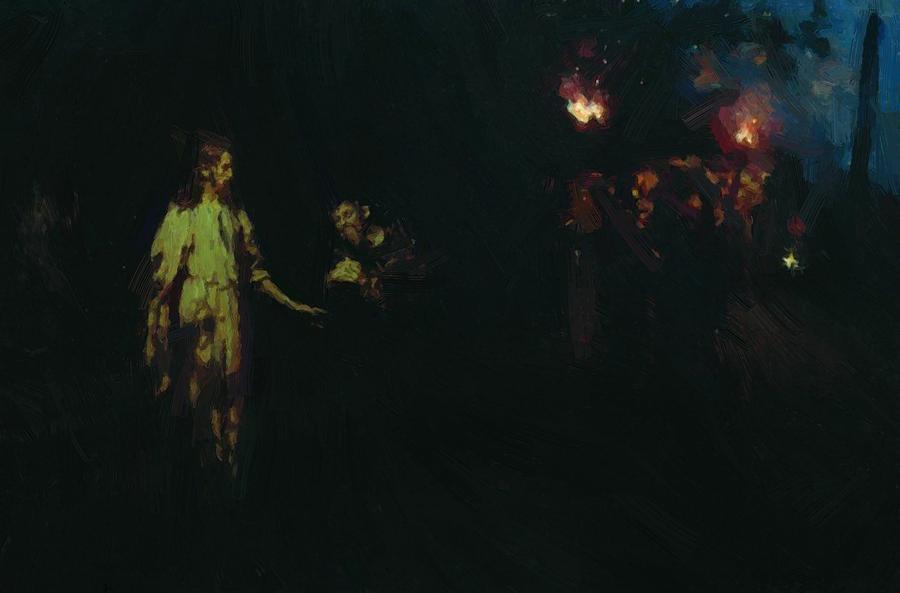 900x593 Jesus Christ In The Garden Of Gethsemane Painting By Repin Ilya - Jesus Gethsemane Painting