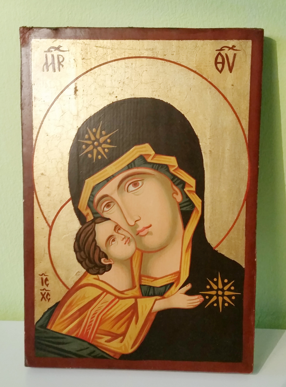 918x1242 Hand Painted Icon Mother Of God Virgin Mary Compassionate - Jesus Hand Painting